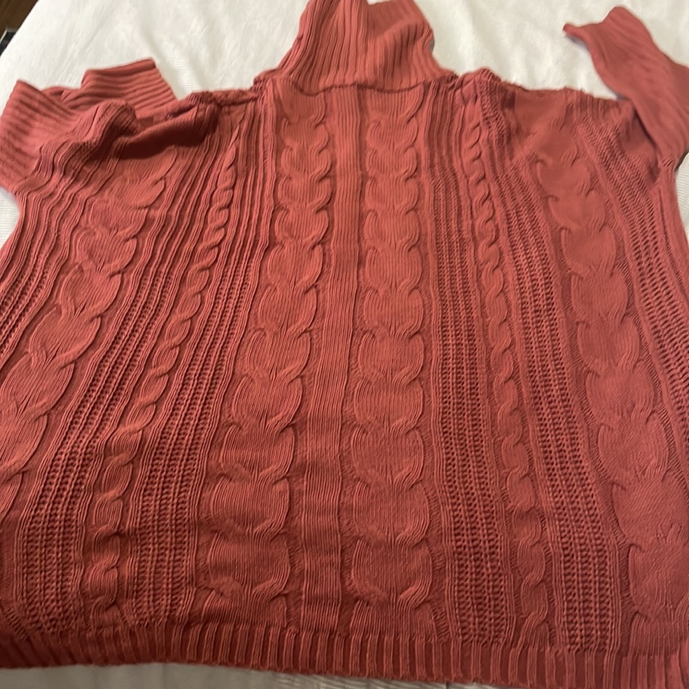 Davi And Dani Can Oversized Knit Turtleneck Mauve… - image 2